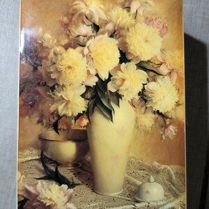 Hadly Collection Peonies by Gary Hoff Red Inlaid Jewelry Nik-Nak Music Box